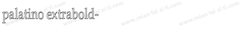 palatino extrabold字体转换
